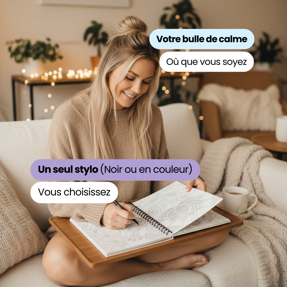 Livre de coloriage monochrome — retrouver le calme et la sérénité