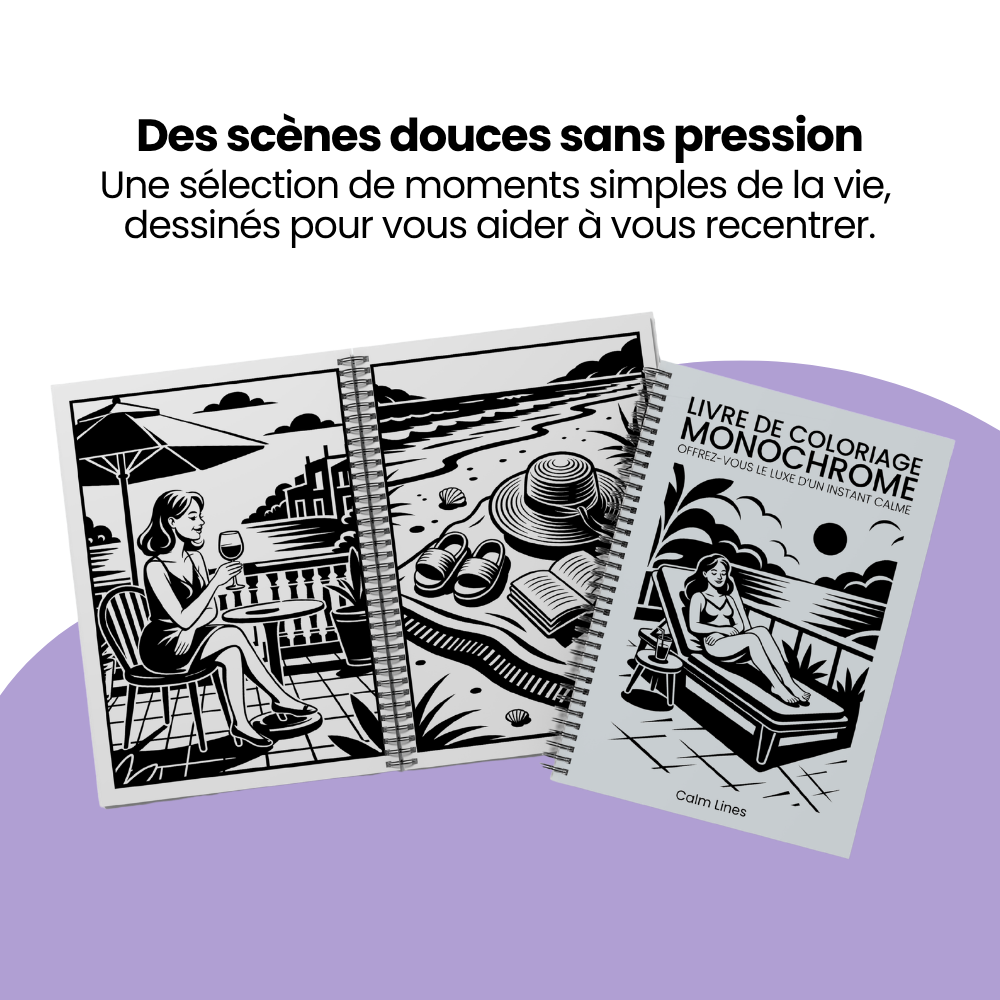Livre de coloriage monochrome — ÉDITION ÉTÉ