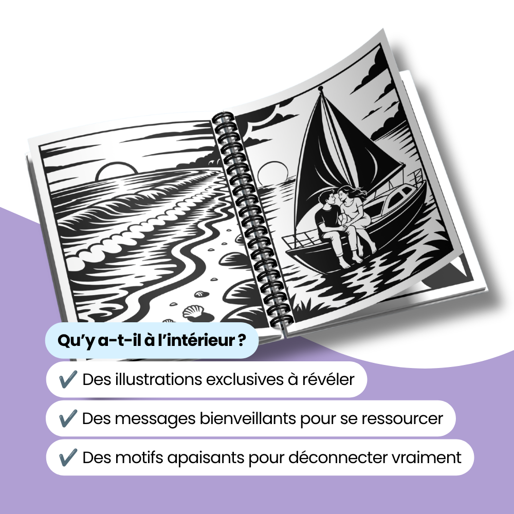Livre de coloriage monochrome — ÉDITION ÉTÉ